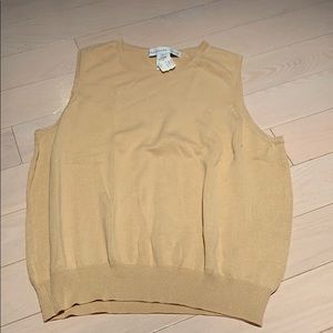 Gold Sweater Tank Size L NWT
